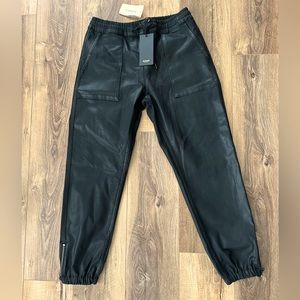 Hudson coated utility jogger - high rise, black